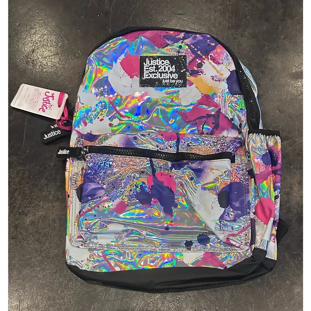 Girls Justice Backpack. School Bag, book bag. New with tags, Colorful